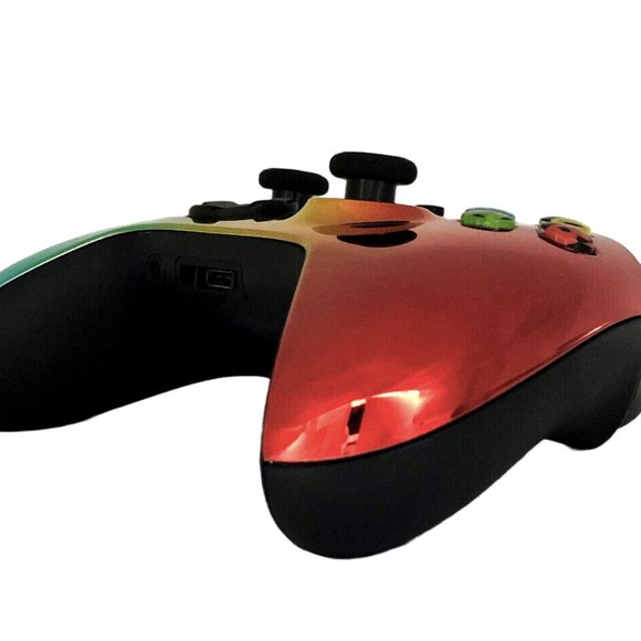 Custom Xbox Series X / S Wireless Controller - Glossy Chrome Green Gold Red - Picture 2 of 8